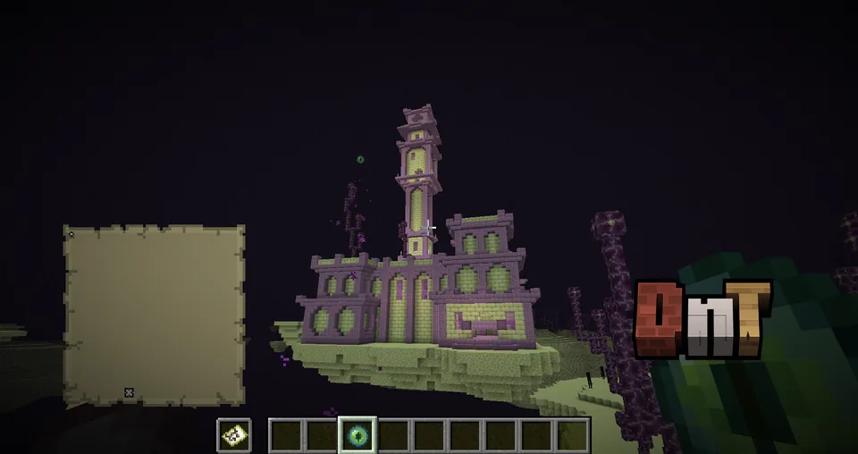 An end stone lighthouse on an outer End island