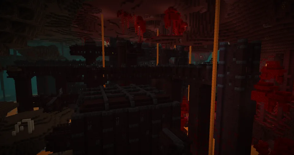 The Nether Keep tower with bridges